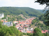 Stolberg vu depuis le hêtre de Luther