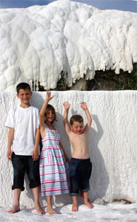 Le trio à Pamukkale